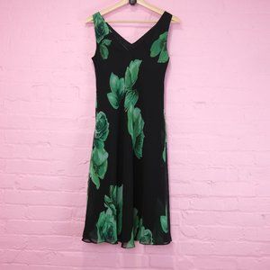 Bella Blue Boutique Dress - Floral Green Black - 4